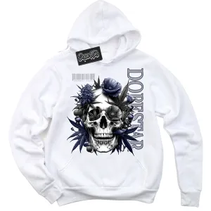 Midnight Navy 3s Sneaker Hoodie Skull Poppies Graphic