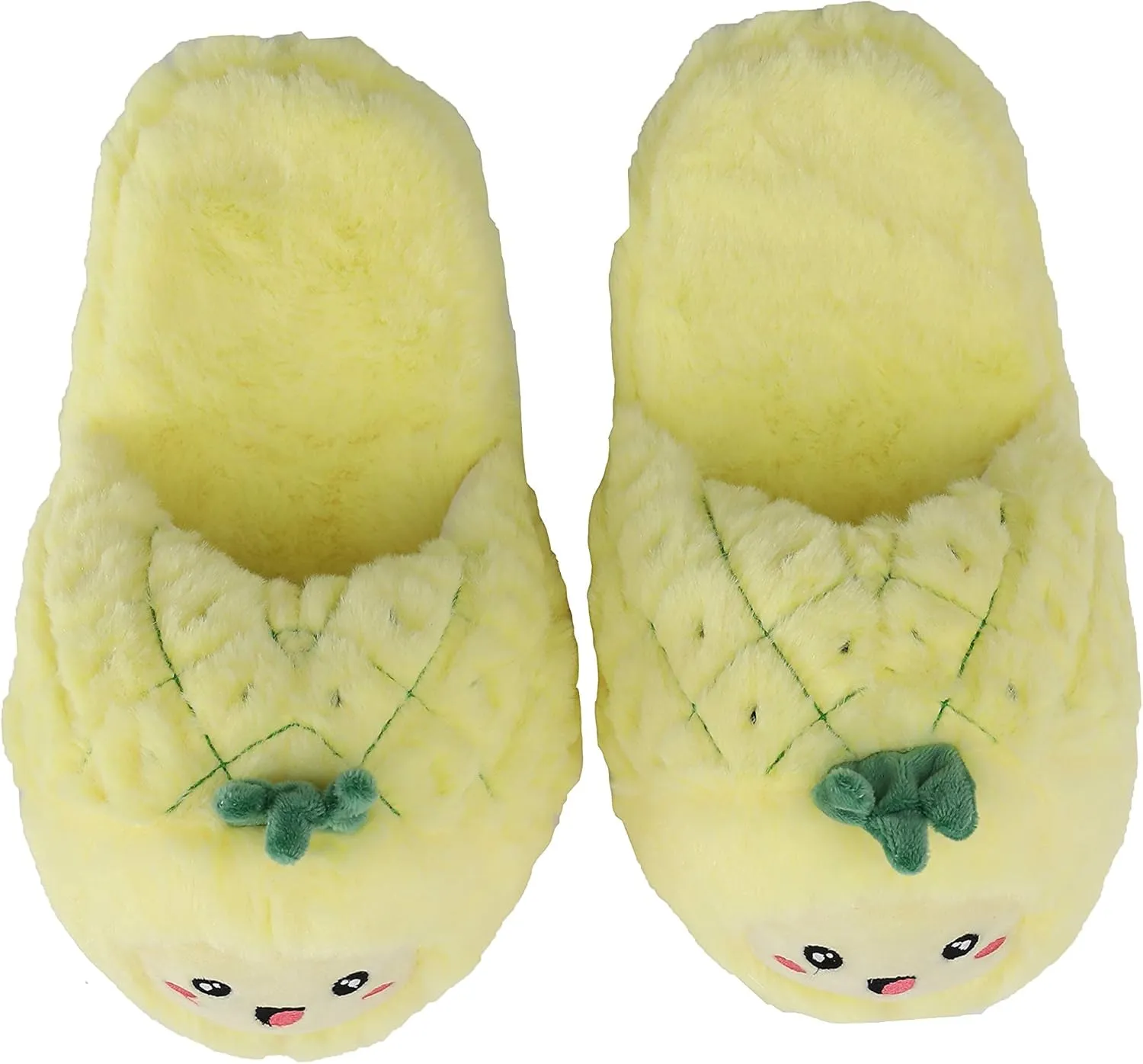 Millffy Women Cute Plush Pitaya Mangosteen Fruit Avocado Slipper Pineapple Bedroom Slippers for Girls Boys