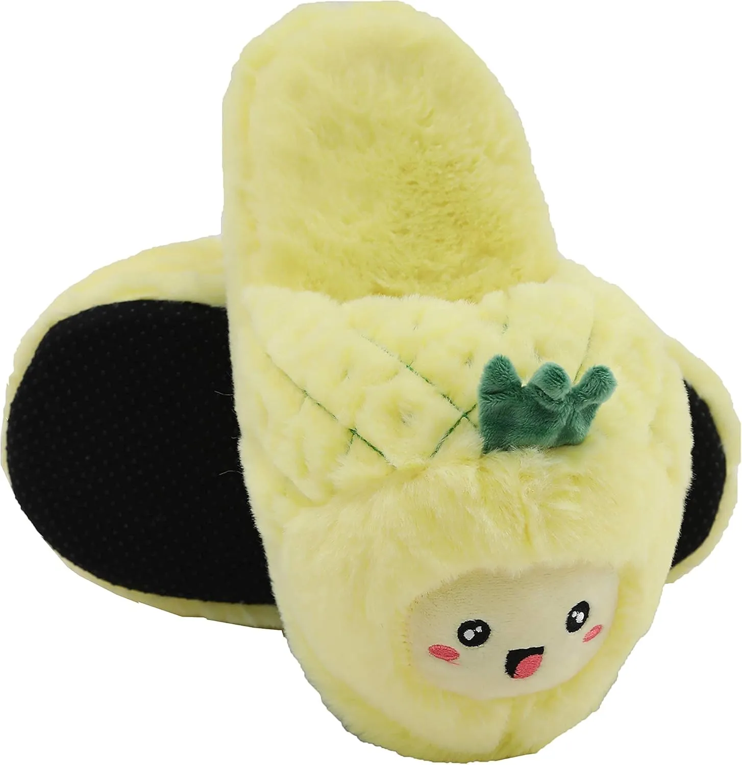 Millffy Women Cute Plush Pitaya Mangosteen Fruit Avocado Slipper Pineapple Bedroom Slippers for Girls Boys