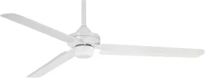 MINKA-AIRE F729-WHF Steal 54 Inch 3 Blade Ceiling Fan in Flat White Finish