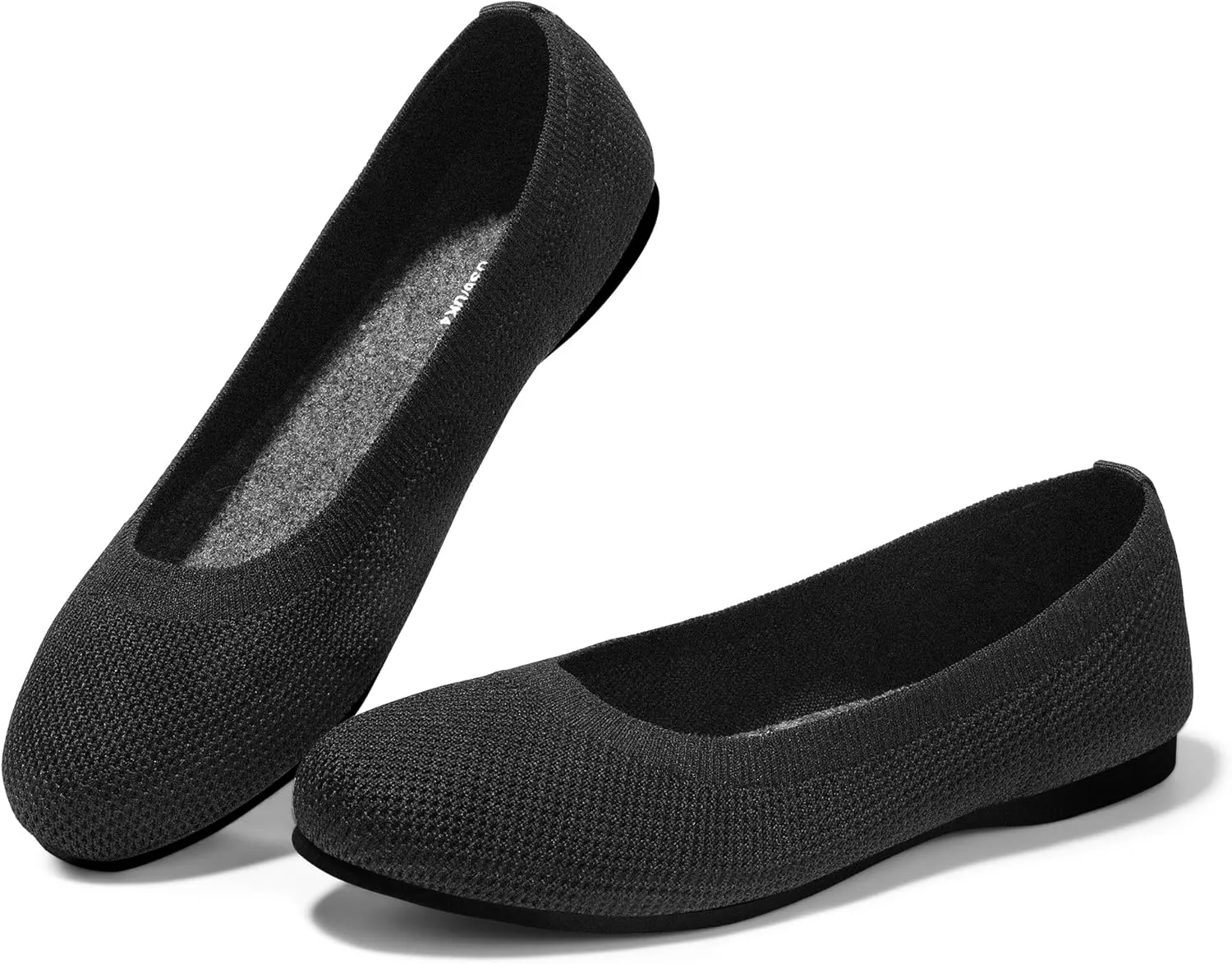 MIXIN Women's Flat Dress Shoes, Womens Office/Working Knit Dress Shoes Round Toe Slip on Walking Shoes for Women