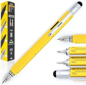 Monteverde USA One Touch Tool Pen, Fountain Pen, Yellow (MV35231),Medium