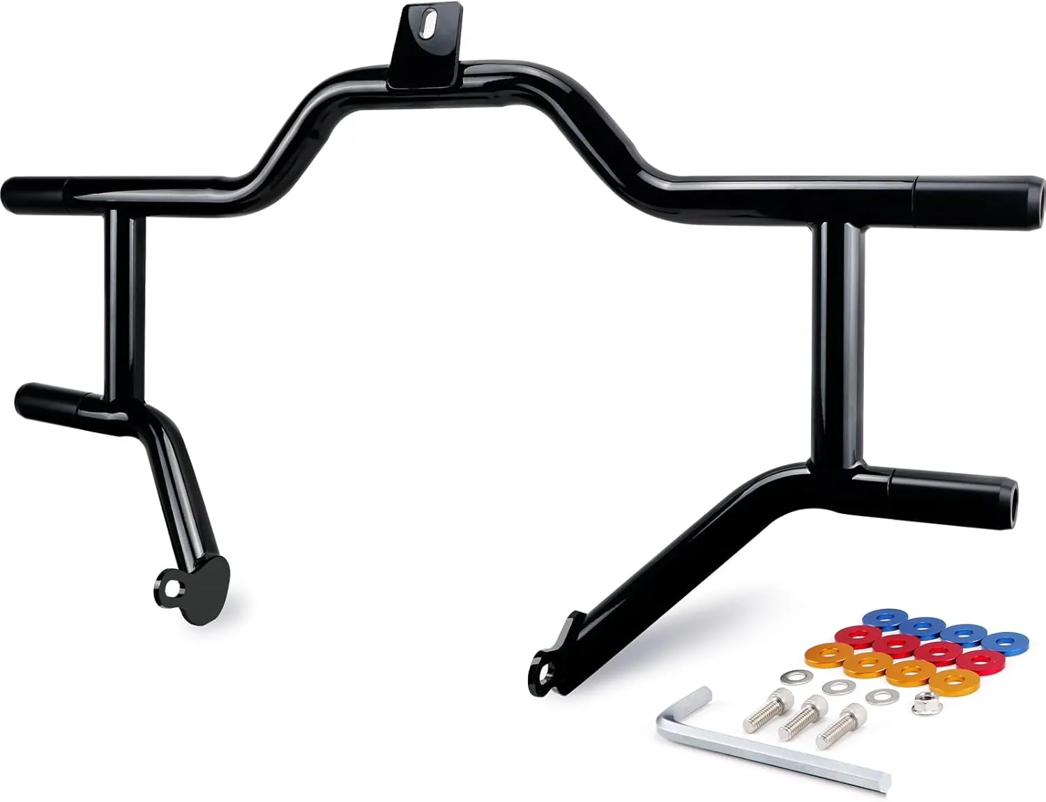 Motorcycle Engine Guard Flat Out Crash Bar Fits for Harley Touring Road Glide Street Glide Road King Electra Glide Ultra Limited 2009-2024 Models