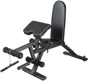 Multi-Purpose Adjustable Utility Weight Bench for Full Body, Upright, Incline, Incline and Flat Exercise, No Dumbbells, Stool