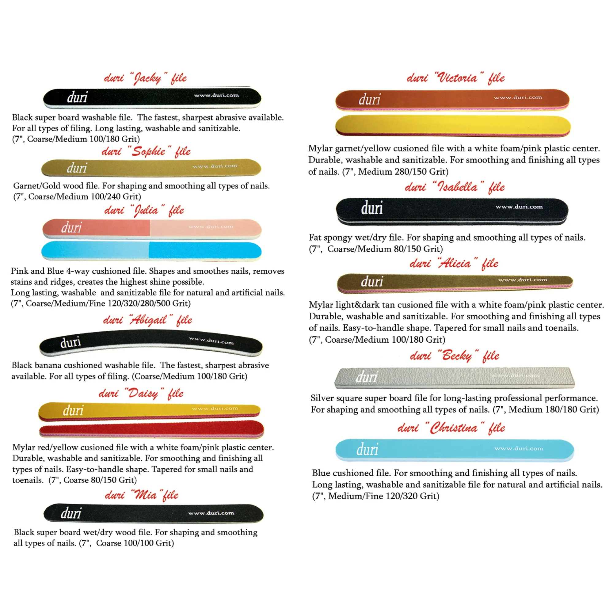 Nail File "Julia" (50 piece bundle)