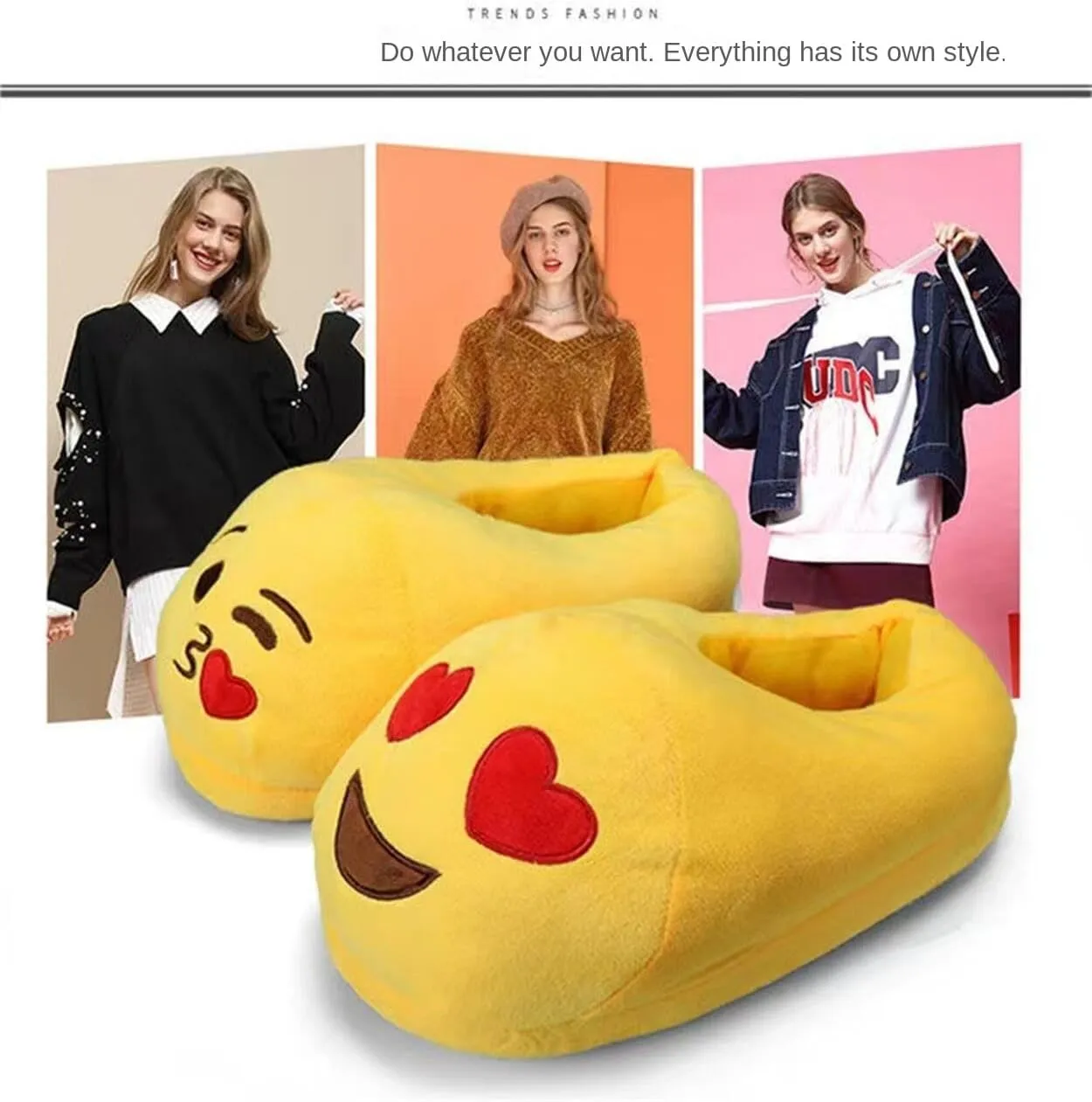 Nevka Winter Warmth with Style Cotton Slipper featuring Cute Emoji Memes Design Perfect Match for Cozy Days Non-slip Comfort