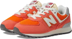 New Balance Kids 574 V1 70s Racing Lace-up Sneaker, GULF RED/WHITE, 11.5 M Little Kid (4-8 Years)
