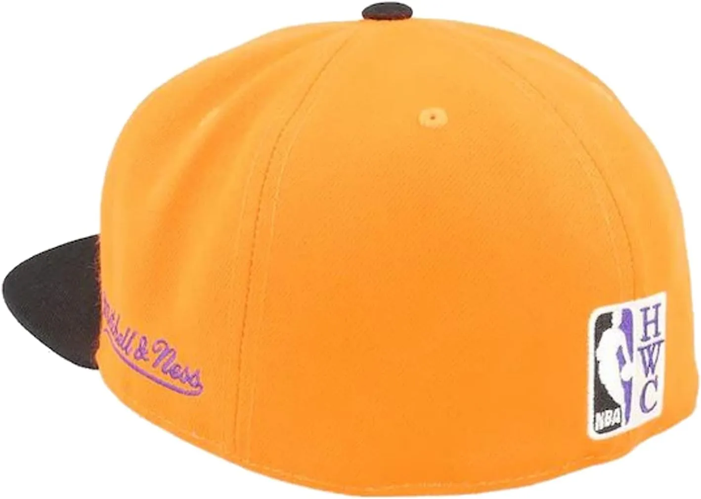 New Era Phoenix Suns Hardwood Classics 40th Annniversary Team Side HWC Dynasty Fitted Cap, 2Tone Orange Black
