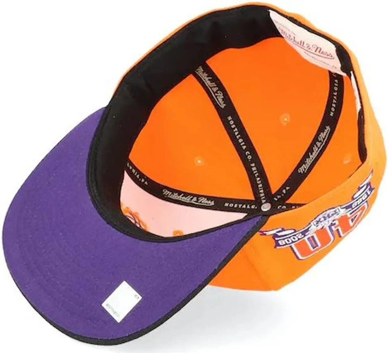 New Era Phoenix Suns Hardwood Classics 40th Annniversary Team Side HWC Dynasty Fitted Cap, 2Tone Orange Black