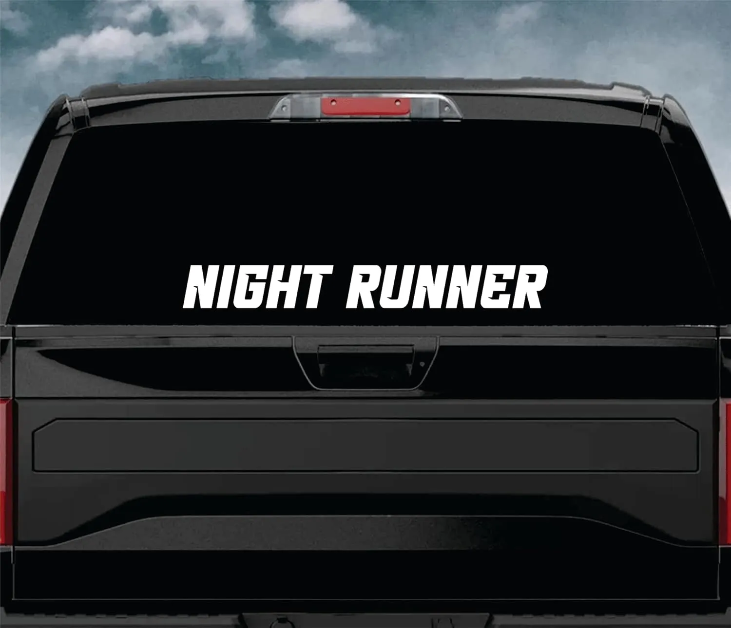 Night Runner V7 Car Decal Bumper Sticker Vinyl Truck Window Mirror JDM Windshield Banner Rearview Quote Men Girls Trendy Racing Street Auto Japanese Speed Sadboyz Drift (28"" x 3""), White