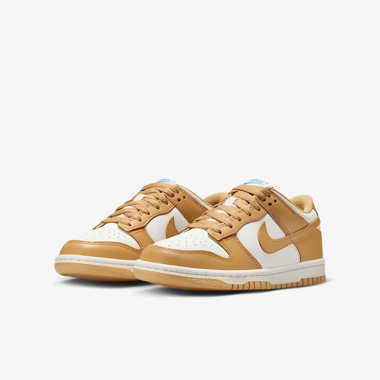 Nike Dunk Low Big Kids' Shoes (FB9109-700, Honeycomb/Sail/University Blue/Honeycomb)