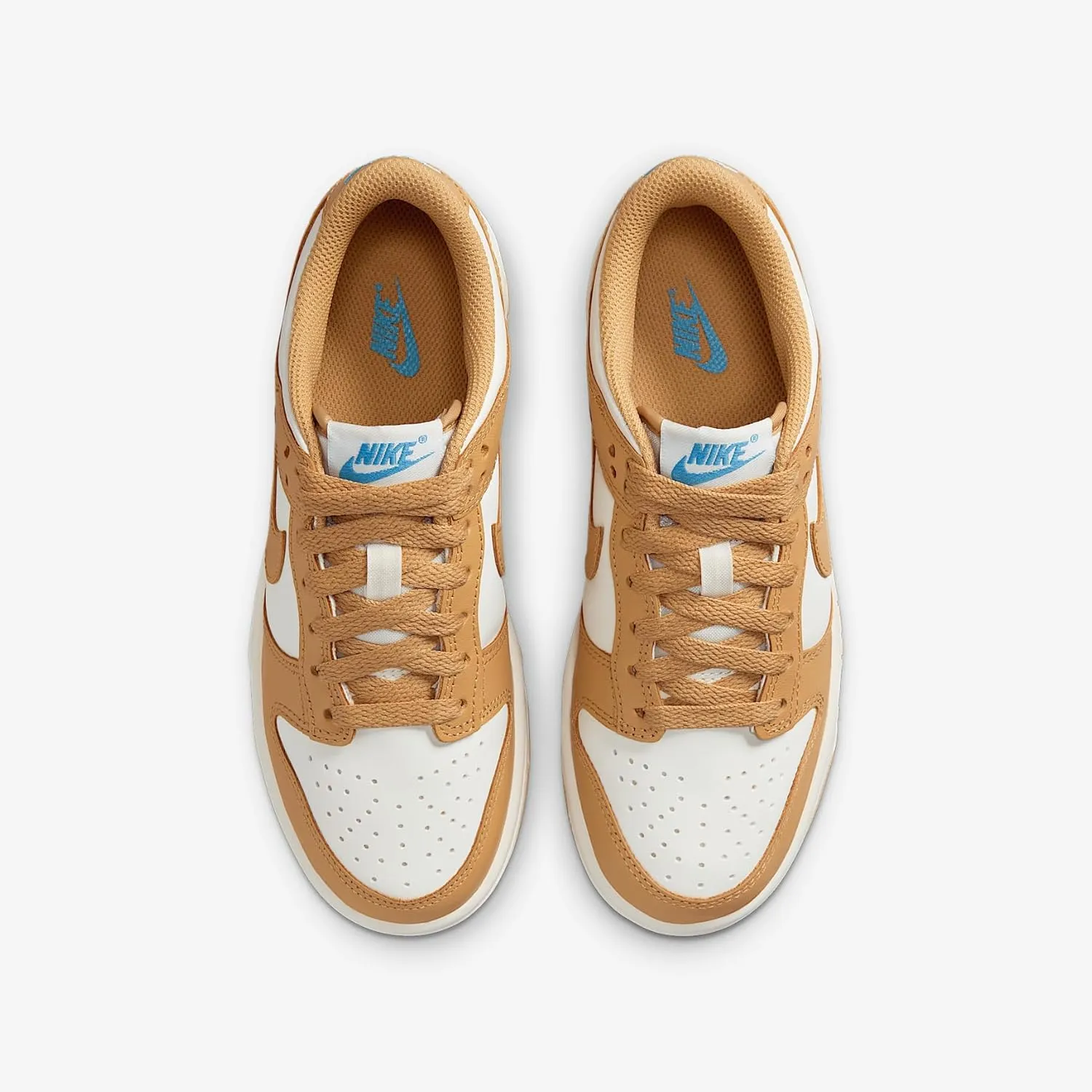Nike Dunk Low Big Kids' Shoes (FB9109-700, Honeycomb/Sail/University Blue/Honeycomb)