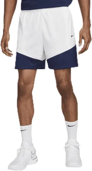 Nike Icon Men's Dri-FIT 6" Basketball Shorts (White/Midnight Navy/White/Midnight Navy, FQ5527-101) Size Large