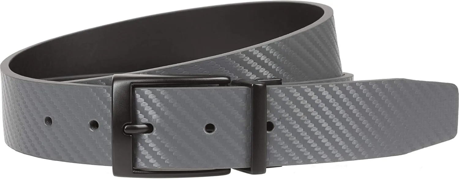 Nike Men's Carbon Fiber-Texture Reversible Belt