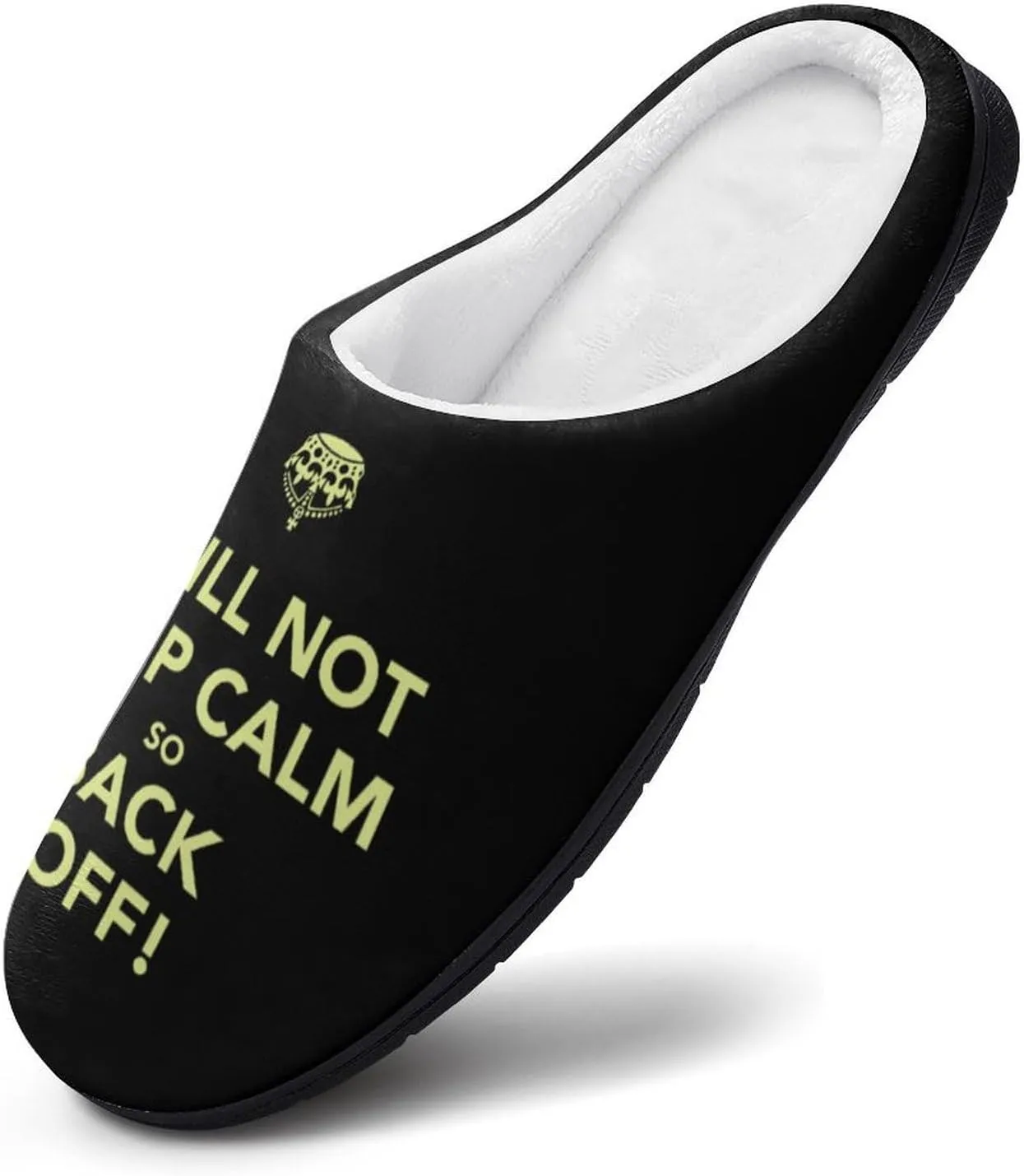 Not Keep Calm Back Off Women's House Slippers Warm Anti-Slip Cotton Slippers Home Shoes Indoor Outdoor