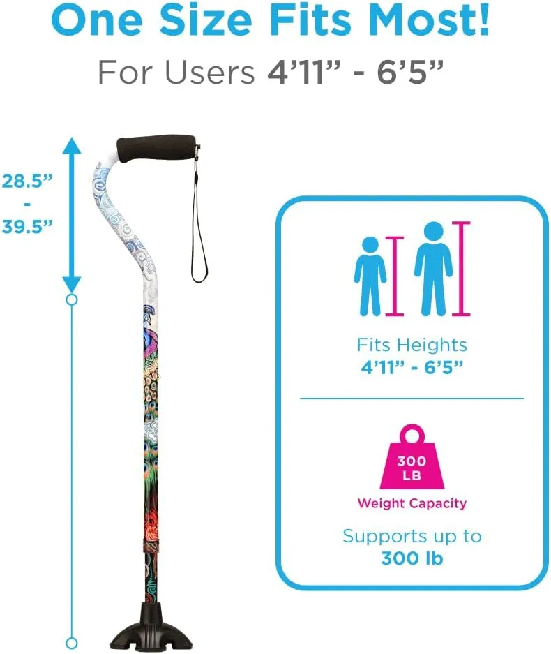 NOVA Walking Quad Cane for Men and Women, Self Standing