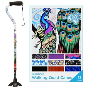 NOVA Walking Quad Cane for Men and Women, Self Standing