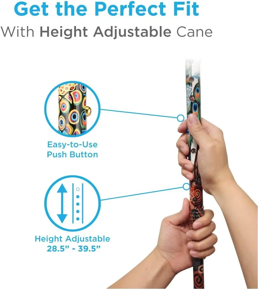 NOVA Walking Quad Cane for Men and Women, Self Standing