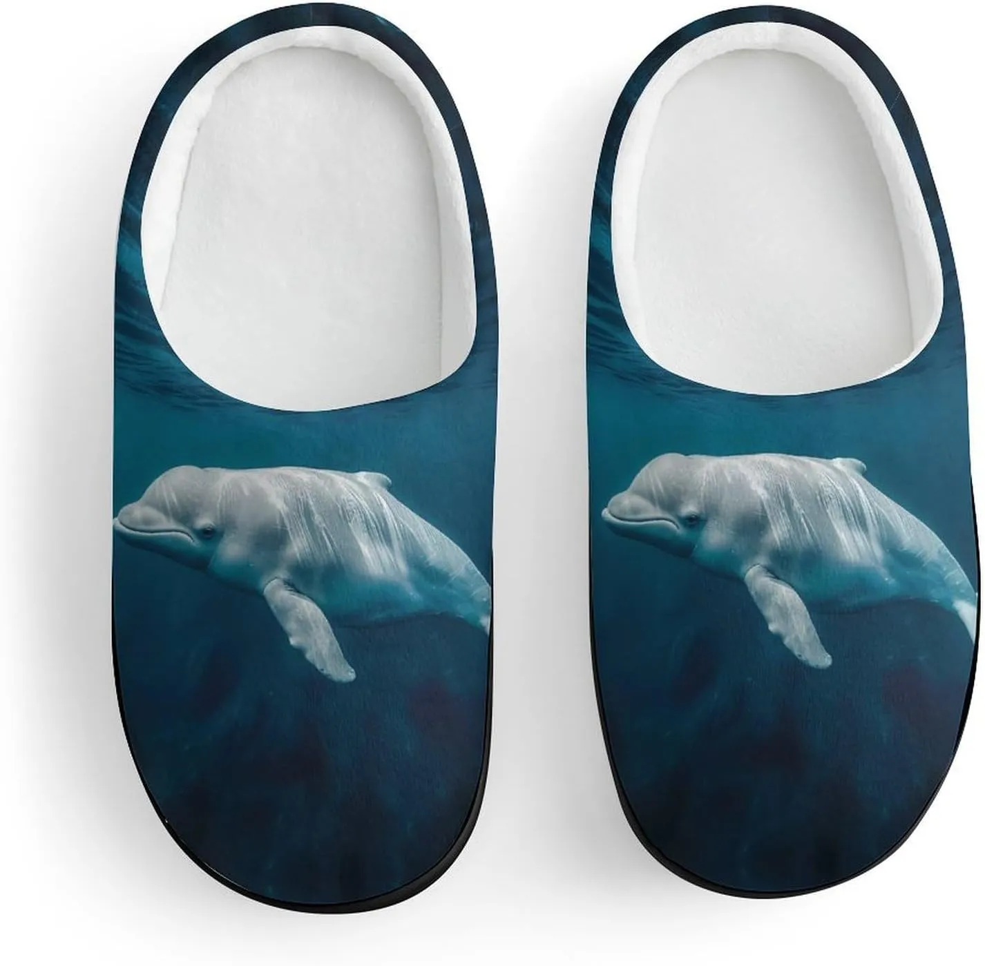 Ocean Animal Whale Kids Toddler Cotton Slippers Slip-on House Shoes for Bedroom Indoor Outdoor