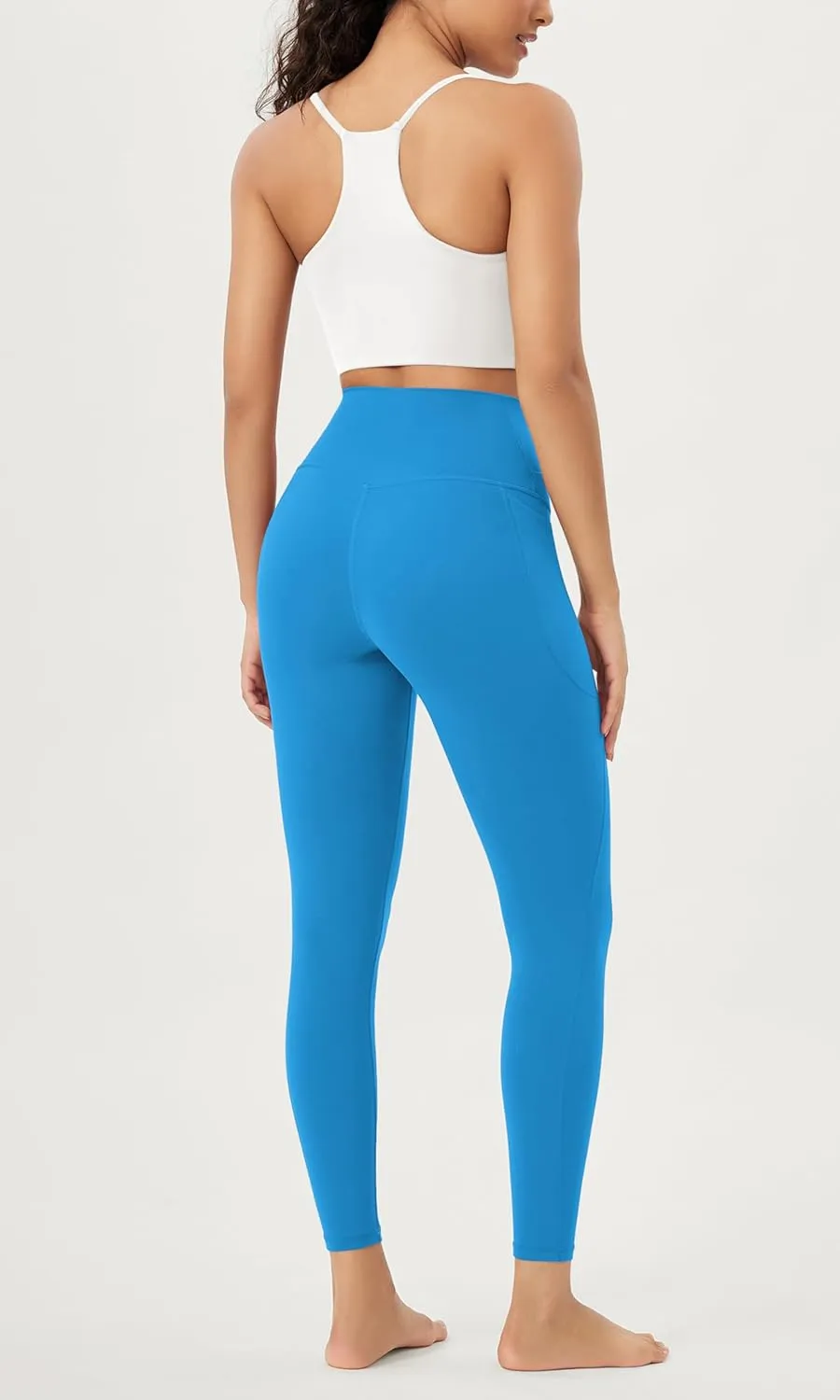 ODODOS Cloud Feeling Crossover 7/8 Leggings with Pockets for Women 25" / 28" V High Wasit Lounge Yoga Pants