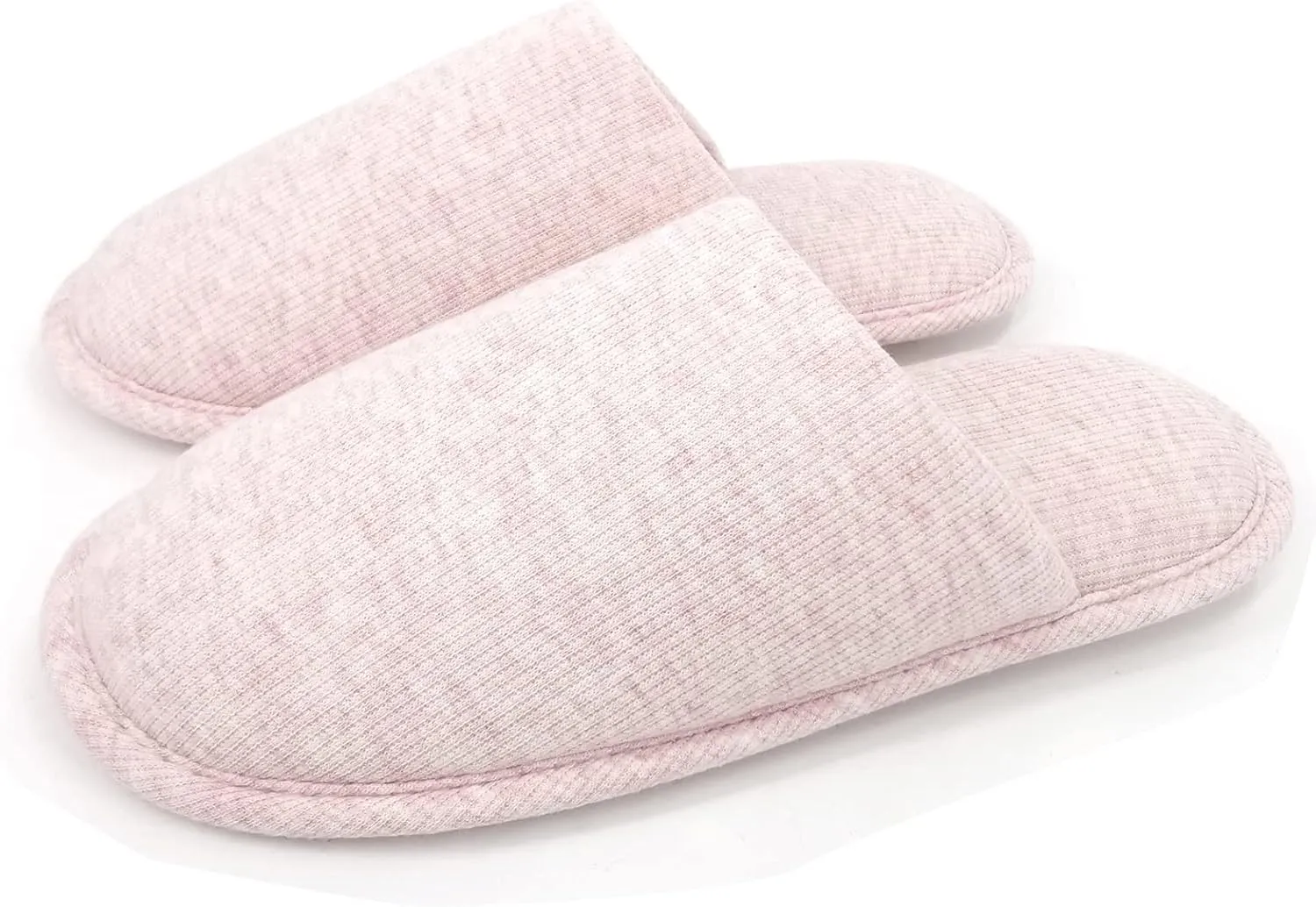 ofoot Womens Indoor Memory Foam Cotton Scuff Slippers Slip On Summer House Shoes Flats Breathable Lightweight Washable Non Skid Rubber Soles