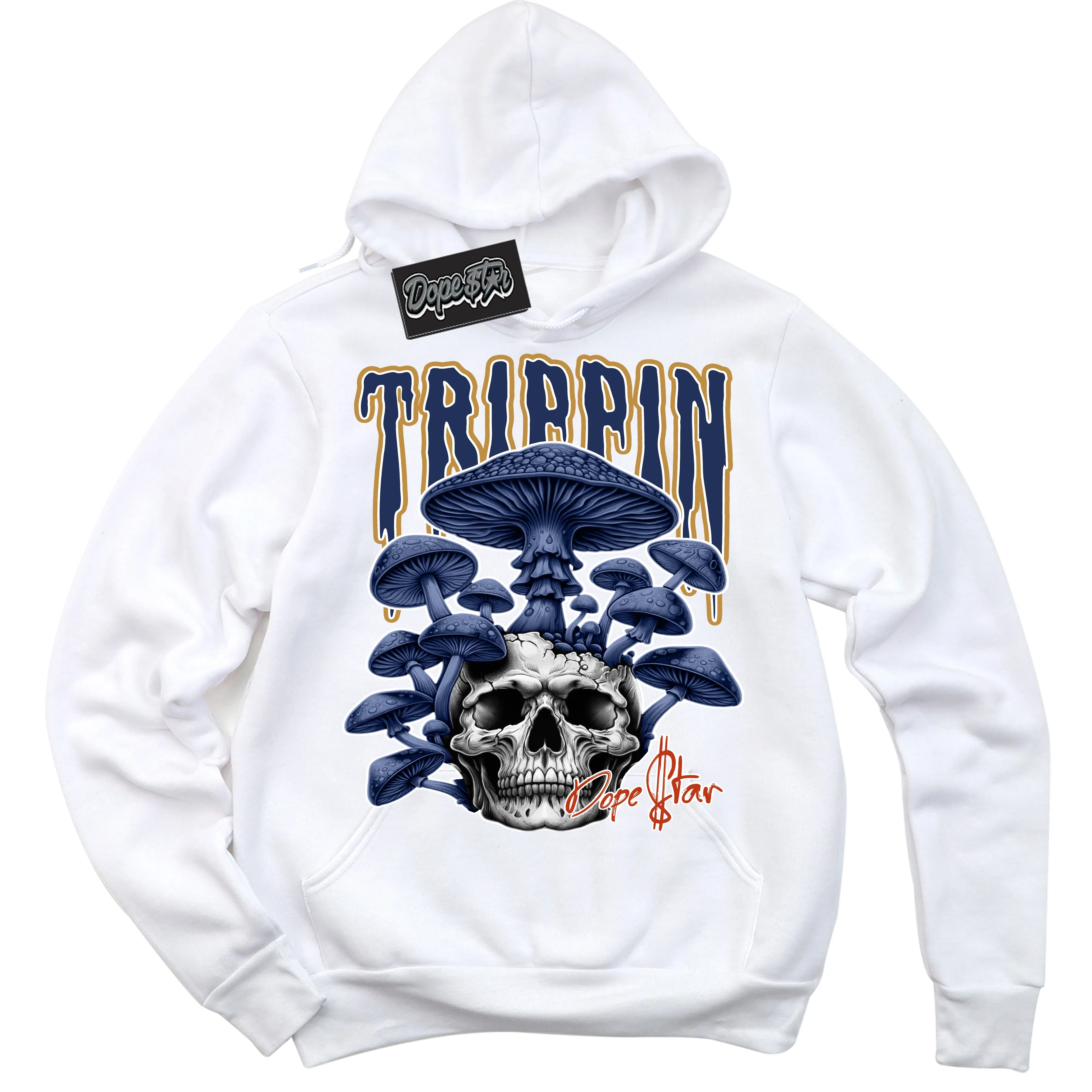 Orange Label Navy Gum Dunk Sneaker Hoodie Trippin Graphic