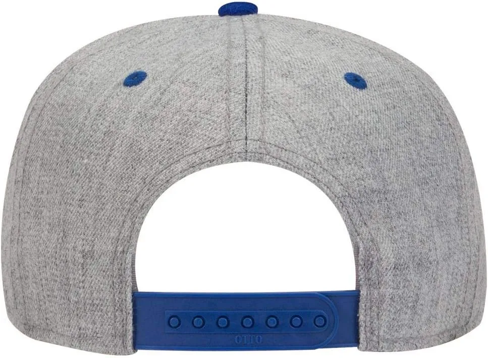 OTTO Square Flat Visor SNAP 5 Panel Pro Style Snapback Hat