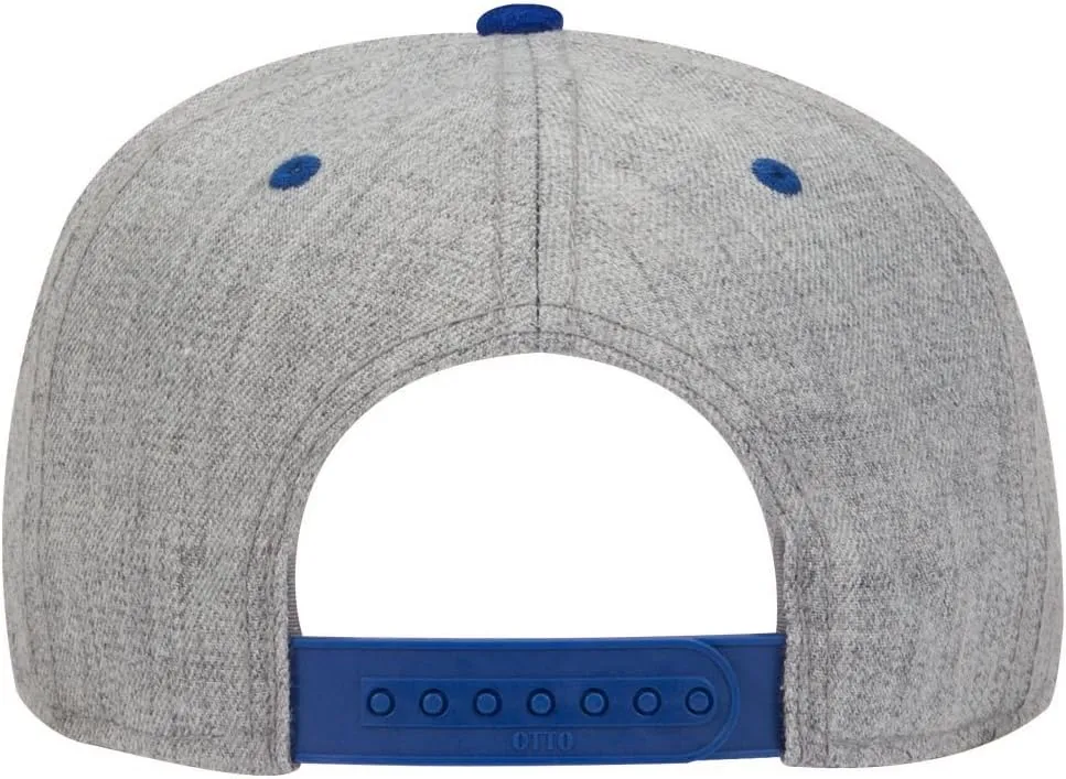 OTTO Square Flat Visor SNAP 5 Panel Pro Style Snapback Hat