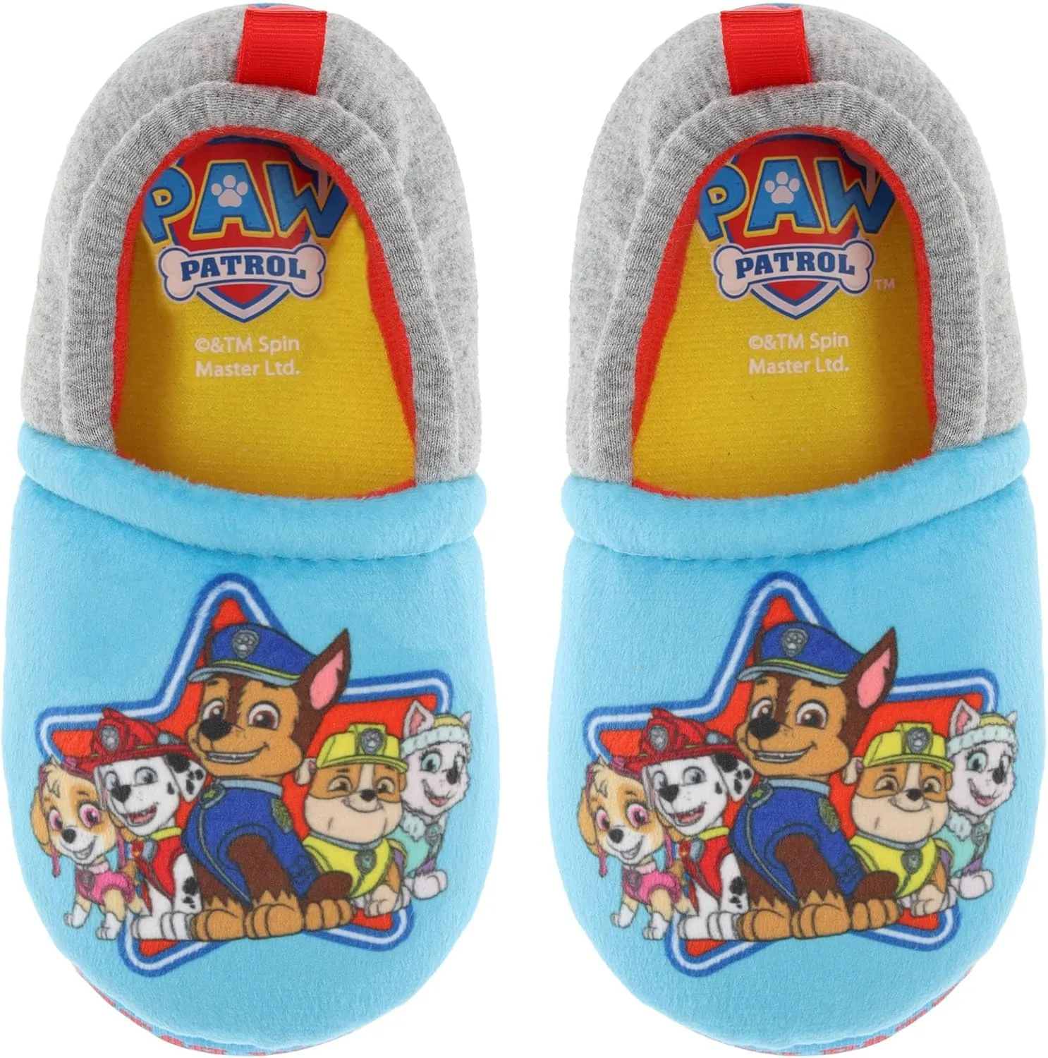Paw Patrol Toddler Slippers,Chase Marshall,Skye Everest Plush Slipper, Toddler Size 5/6 to 11/12