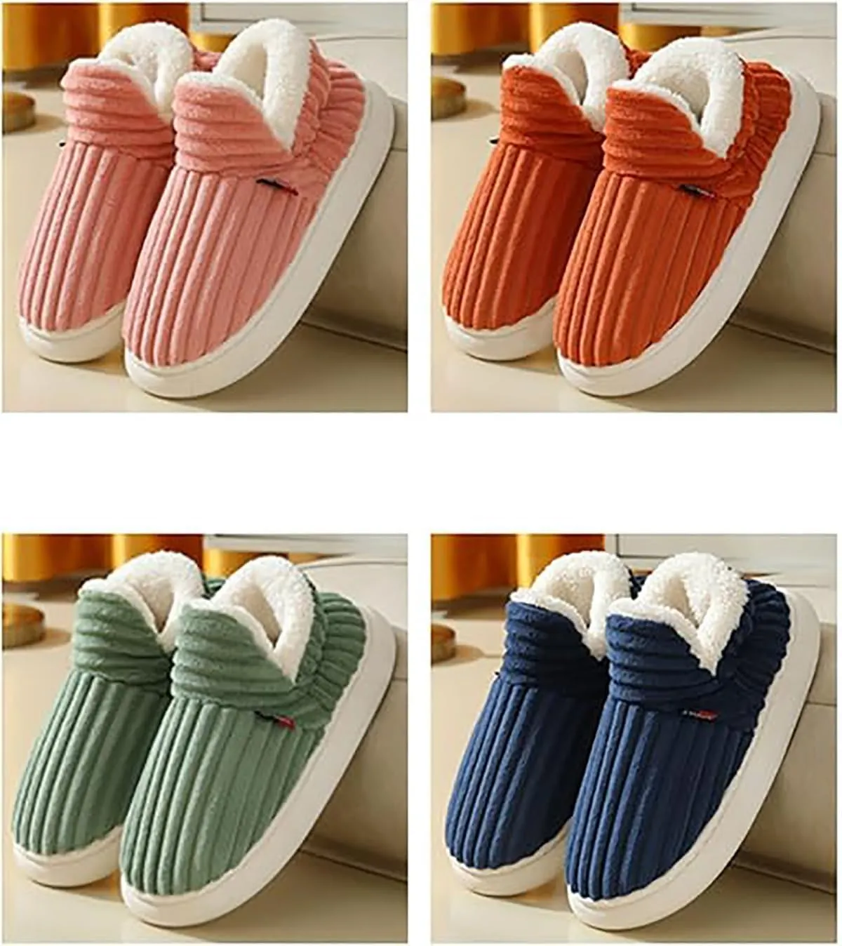 Pluffi Cozy Stylish Slipper, Pluffi Slipper Booties, Winter Fuzzy Warm Thick-Soled Plush House Cloud Slides Men Women