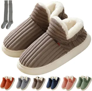 Pluffi Cozy Stylish Slipper, Pluffi Slipper Booties, Winter Fuzzy Warm Thick-Soled Plush House Cloud Slides Men Women