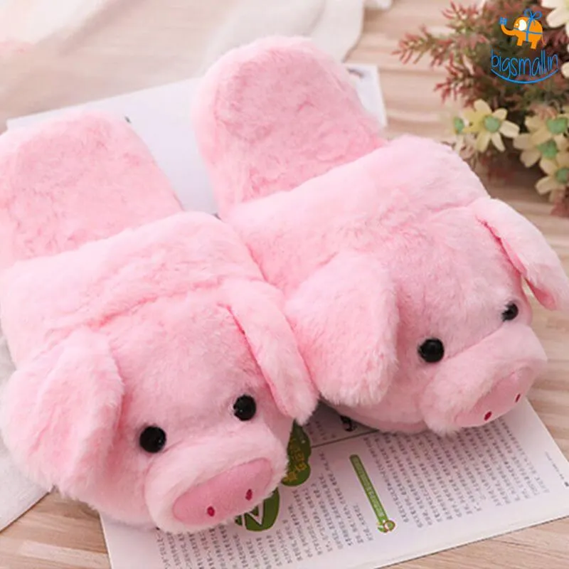 Plush 4-8.5) (UK Piggy Size Custom-built Slippers Courteous staff