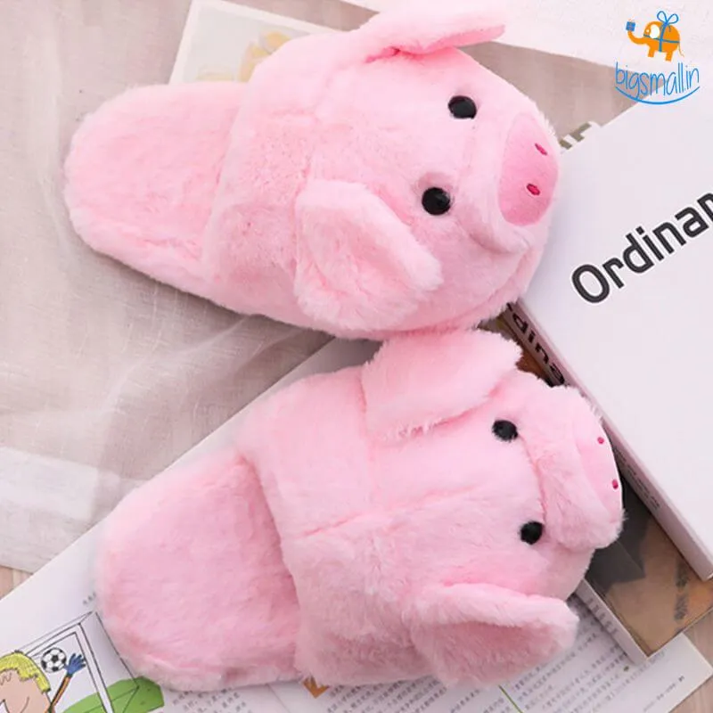 Plush 4-8.5) (UK Piggy Size Custom-built Slippers Courteous staff