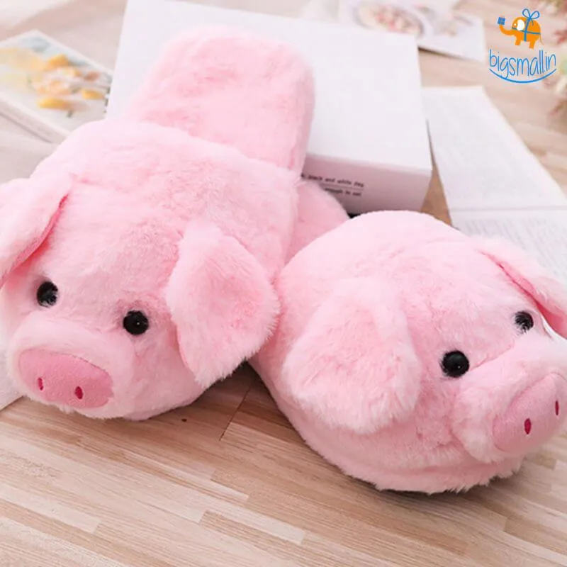 Plush 4-8.5) (UK Piggy Size Custom-built Slippers Courteous staff