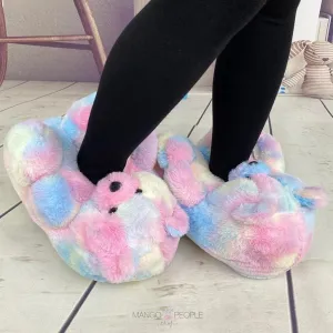 Plush Teddy Bear Slippers