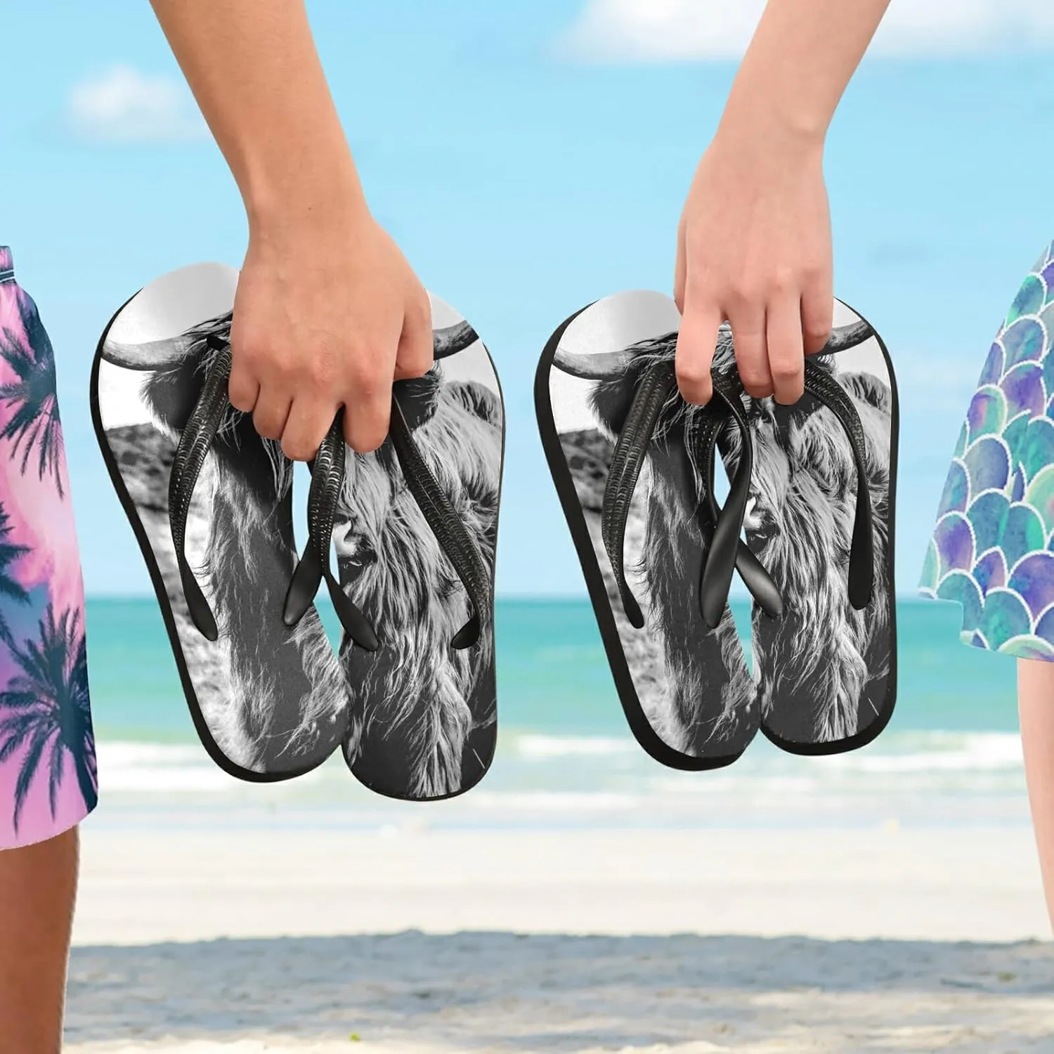 Poeticcity Flip Sandal Men Women Flip Flops for Hotel Spa Home Slippers Bedroom Travel S-XXL