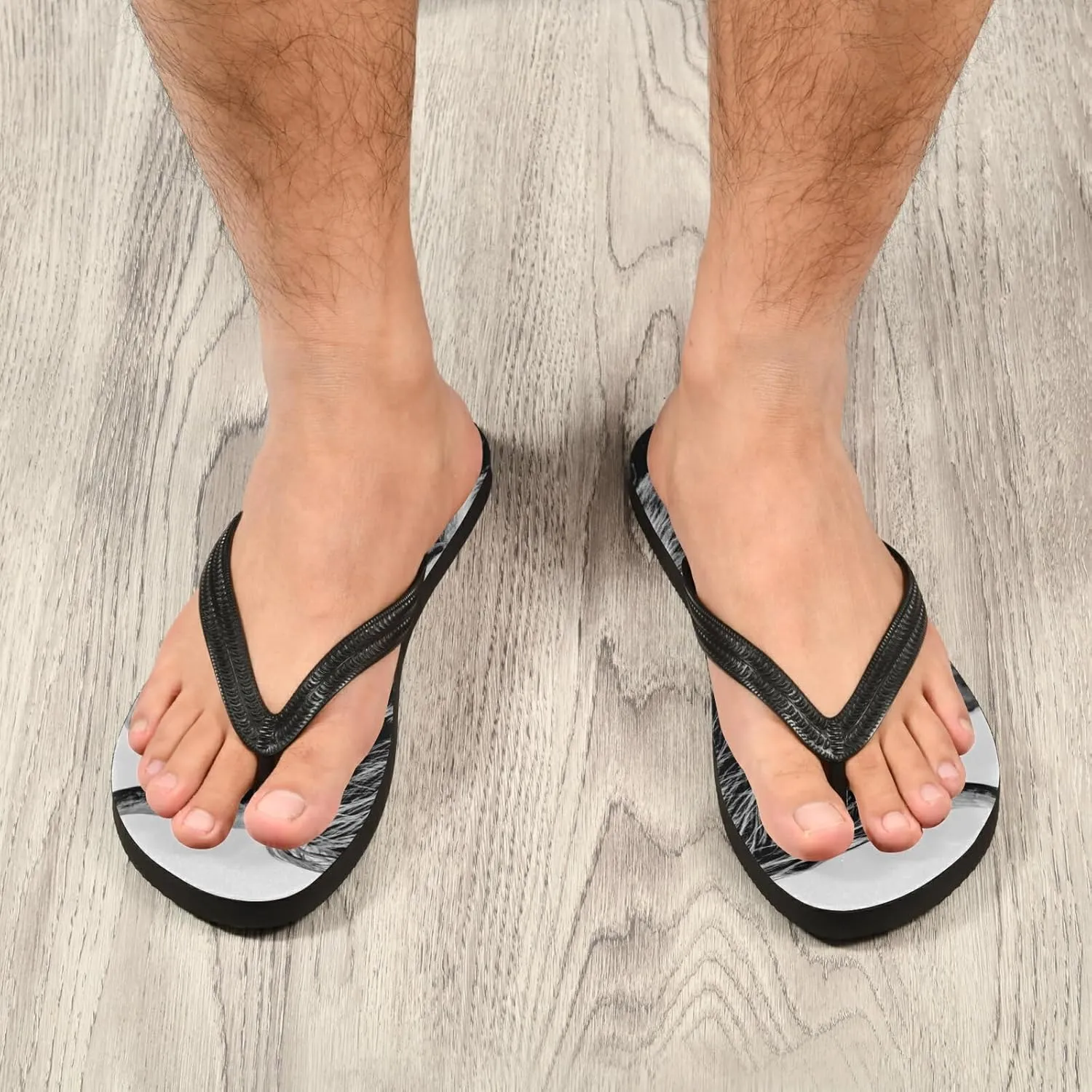 Poeticcity Flip Sandal Men Women Flip Flops for Hotel Spa Home Slippers Bedroom Travel S-XXL