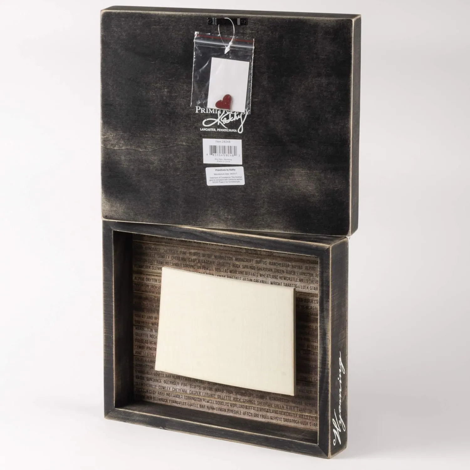 Primitives By Kathy Wanderlust Inset Box Sign, Wyoming