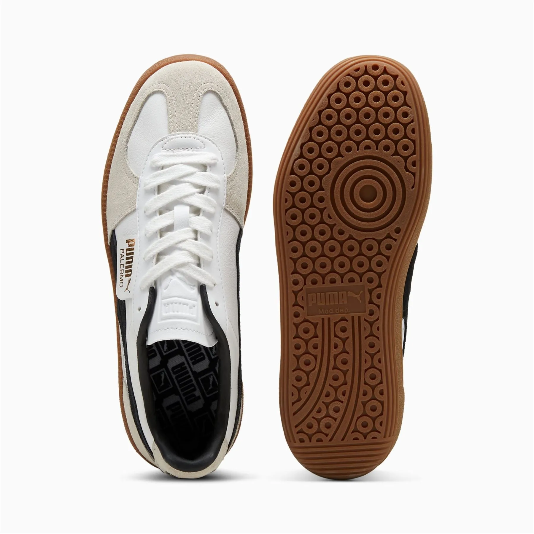 Puma Palermo Leather White/Black Trainers
