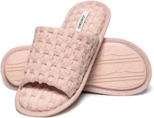 Pure Cotton Women’s Soft and Light Air-feeling Open-toe Indoor Slippers
