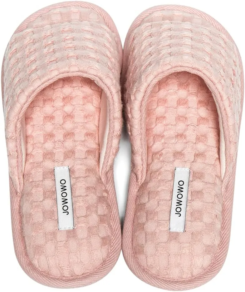 Pure Cotton Women’s Soft and Light Air-feeling Open-toe Indoor Slippers