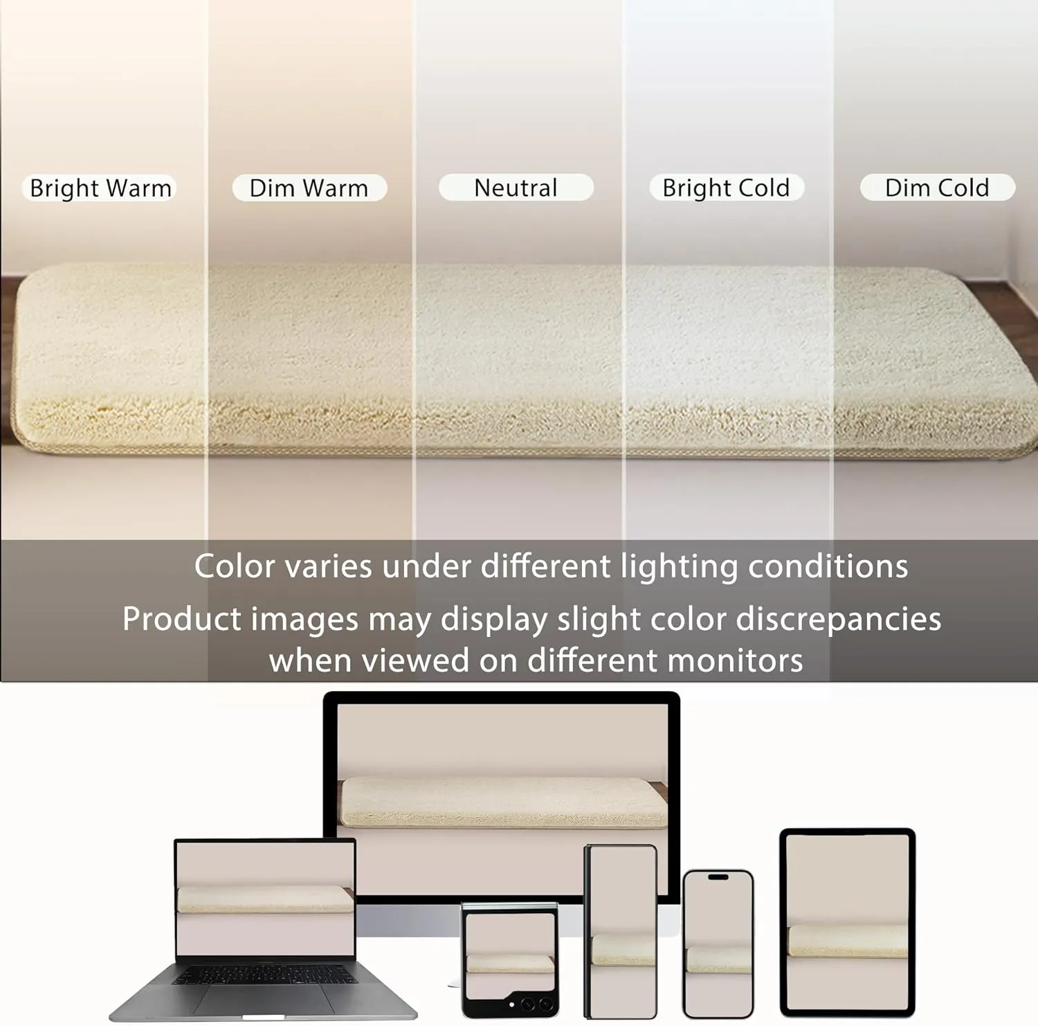 PURE ERA Carpet Stair Treads Ultra Plush 9.5" X 30"Soft Bullnose Indoor Stair Protectors Pet-Friendly Non-Slip Skid Resistant Tape Free Washable Reusable(2 Pieces,Beige)