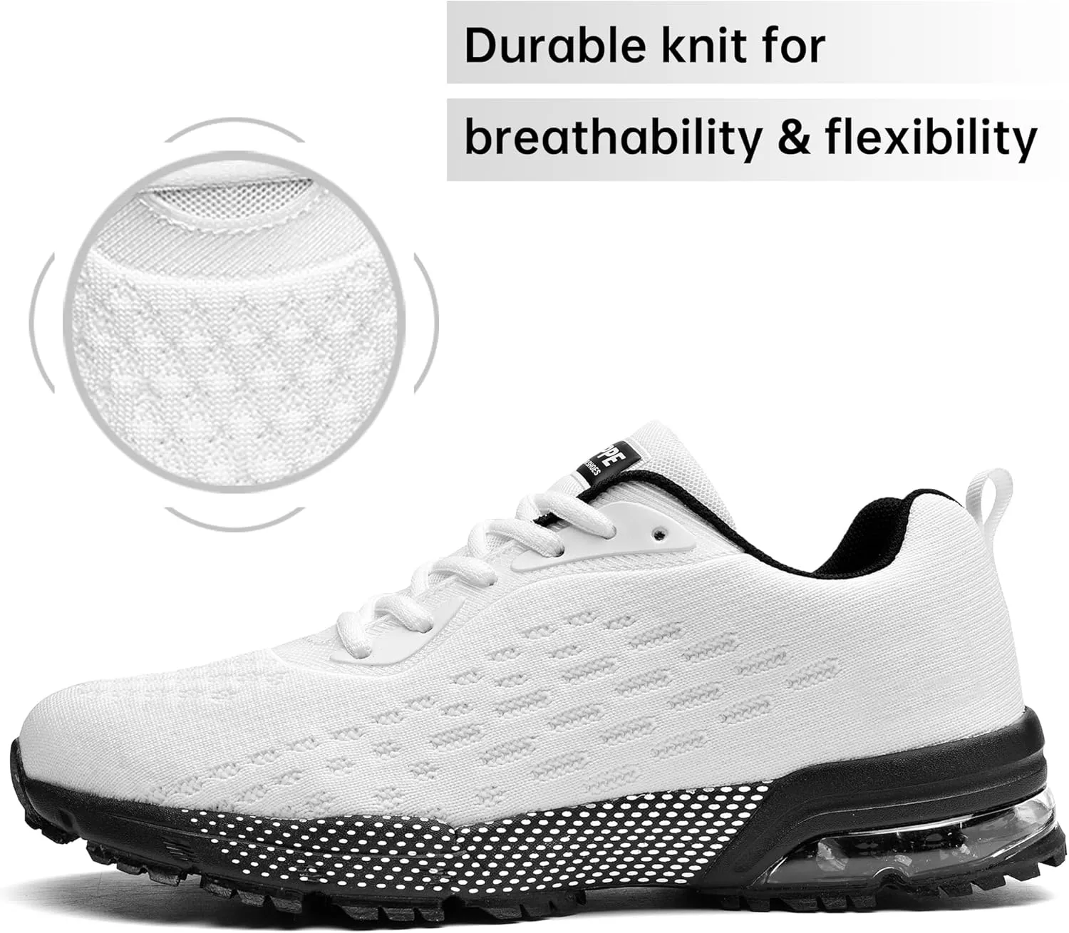 QAUPPE Mens Running Shoes Athletic Trail Tennis Sneaker (US7-12.5 D(M)