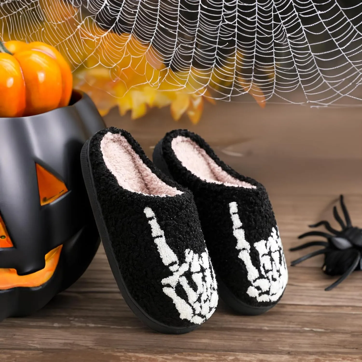 QSKPC animal slippers for women Fluffy Plush Slippers Cute Cartoon House Slipper Fruit Slippers for Womens Mens Plush Soft Memory Foam House Shoes