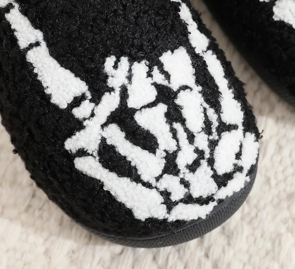 QSKPC animal slippers for women Fluffy Plush Slippers Cute Cartoon House Slipper Fruit Slippers for Womens Mens Plush Soft Memory Foam House Shoes