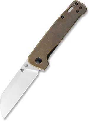 QSP Penguin Folding Knife – Rugged D2 Blade – Premium Brass Handle – Smooth One-Hand Open – Deep Carry Clip – Left/Right-Handed Friendly – Perfect for EDC and Outdoor Adventures