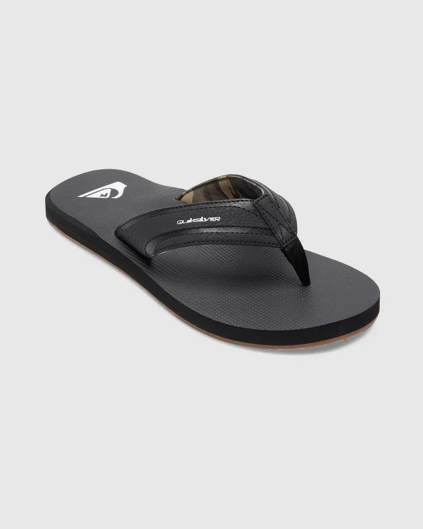 QUIKSILVER ISLAND OASIS LI SANDALS - BLACK/BROWN
