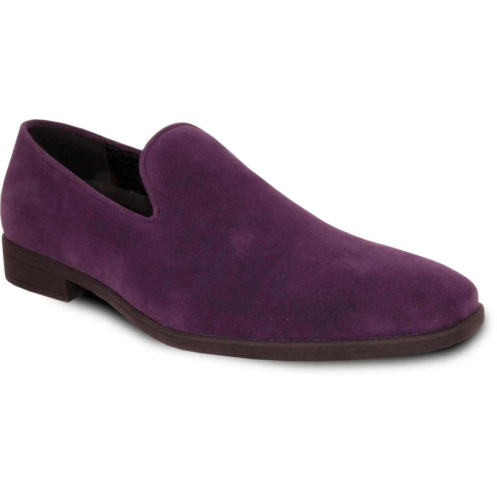 "Bravo Men's Purple Suede Slip-On Dress Loafer: the Perfect Wedding & Prom Shoe"
