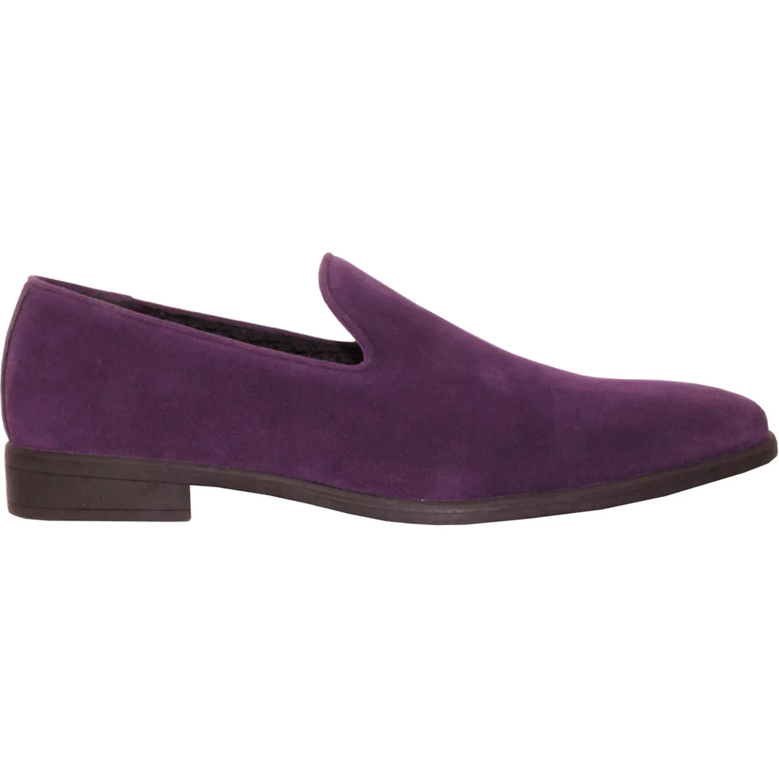 "Bravo Men's Purple Suede Slip-On Dress Loafer: the Perfect Wedding & Prom Shoe"