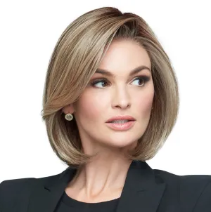 Raquel Welch Portrait Mode Soft Smooth Layered Chin Length Bob Wig by Hairuwear, Average Cap, RL10/22SS Iced Cappuccino
